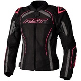 RST S-1 Mesh, Textiljacke wasserdicht Damen - Schwarz/Grau/Neon-Pink - XS