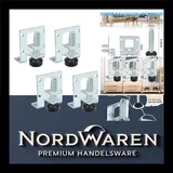 Möbelfüße verstellbar 4 Stück Stahl höhenverstellbar Sockelfüße Möbelstützen