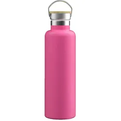Intirilife praktische Edelstahl Thermosflasche Isolierkanne in Pink mit 750ml Volumen - Für Unterwegs zum Wandern oder beim Sport