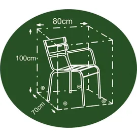 Buri Gartenstuhl Schutzhaube 80 x 70 x 100 cm Anthrazit