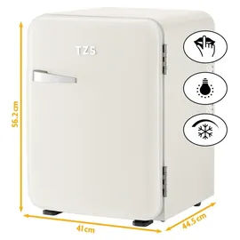 First Austria FA-5172-3-CR Mini-Kühlschrank 40 l 56,2 cm hoch Retro beige