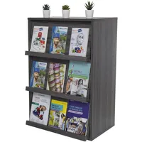 Iris Ohyama Bücherregal Flap Rack CHR-3 Eiche Grau