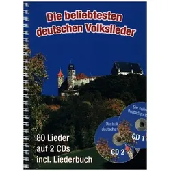 Die beliebtesten deutschen Volkslieder (A5 mit CDs)