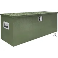 Trucky Deichselbox Grün Werkzeugkasten Truckbox Alu Box Anhänger Kiste