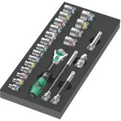 Wera 9721 Schaumstoffeinlage 8000 B Zyklop Knarre 3/8" Set 1, 23-teilig