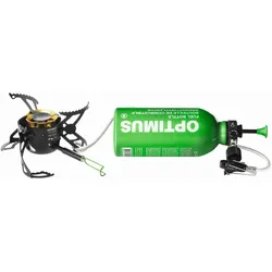 Optimus Polaris Optifuel Mehrstoffkocher mit 0,4 Liter Brennstoffflasche - Grün/Green