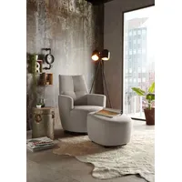 set one by Musterring Relaxsessel »SO 1450«, (Set), mit Dreh- und Wippfunktion, inklusive Hocker beige