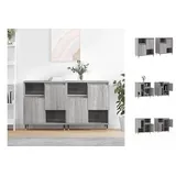 vidaXL Sideboards 2 Stk. Grau Sonoma Holzwerkstoff