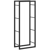 vidaXL Kaminholzregal 50 x 28 x 132 cm mattschwarz
