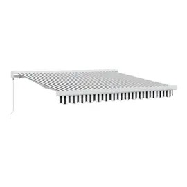 vidaXL Markise Einziehbar Anthrazit und Weiß 3x2,5 m Stoff & Aluminium