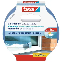 tesa Malerband Außen, 25m, in verschiedenen Breiten, tesakrepp, Malerkrepp