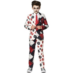 Opposuits Kostüm Boys Vintage Clown, Clown geht auch in cool: Anzug für Jungs im Retro-Zirkus-Look grau