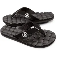 Volcom Herren Liegesandale Flip Flop Sandale, Schwarz (Black White Bwh), 49 EU