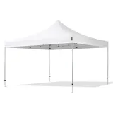 TOOLPORT Faltpavillon 4 x 4 m inkl. Seitenteile Weiß/Grau