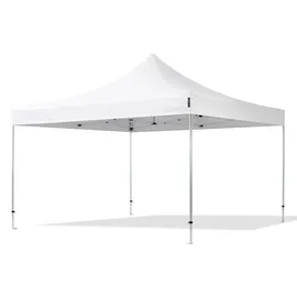 TOOLPORT Faltpavillon 4 x 4 m inkl. Seitenteile Weiß/Grau