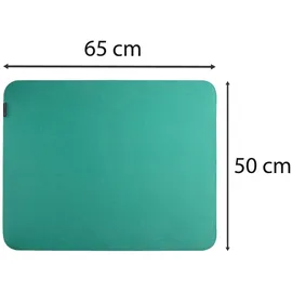 Exacompta Schreibunterlage Teksto, aus RPET-Filz (gewonnen aus dem Recycling von Plastikflaschen), Format 50 x 65 cm, wassergrün, wird gerollt geliefert, perfekt für Büro und Homeoffice