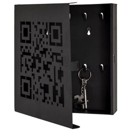 Haku-Möbel HAKU Möbel Schlüsselkasten schwarz mit 10 Haken