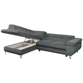 MKS Meble Eckcouch Cord 3-Sitzer Grau