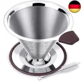 FOXAS Permanenter Pour Over Kaffeefilter aus Edelstahl,Papierloser Dauer