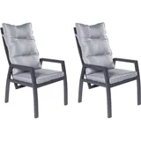 Outdoor Edge BONDINO Gartensessel 59 x 66 x 109 cm grau/schwarz 2 St.