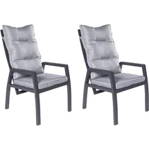 Outdoor Edge BONDINO Gartensessel 59 x 66 x 109 cm grau/schwarz 2 St.