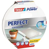 Tesa extra Power Perfect Gewebeband Weiß 25 m x 19 mm