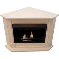 Ethanol und Gelkamin Modell Moskau Eckkamin Farbe Creme - Creme