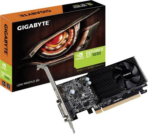 Gigabyte Grafikkarte Nvidia GeForce GT1030 Overclocked 2 GB GDDR5-RAM PCIe x16 HDMI®, DVI Low Profile, Übertaktet / Overclocked
