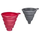 Westmark Trichter Set 2-teilig Silikon Ø 10 und 11 cm rot grau