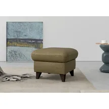 sit&more Stauraumhocker SIT & MORE "Mellum", grün (olive), B:58cm H:48cm T:58cm, 100% Polyester, Hocker, mit Stauraum und wengefarbenen Holzfüßen