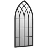 vidaXL Gartenspiegel Schwarz 100x45 cm Eisen