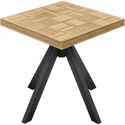 CO | Bistro Tisch | B:T 80 x 80 cm | H 78 cm | Eiche | Gestell: Schwarz