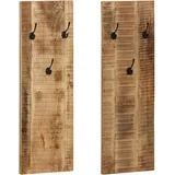 vidaXL Wandgarderobe Mangoholz Massiv 36 x 110 x 3 cm Braun