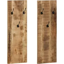 vidaXL Wandgarderobe Mangoholz Massiv 36 x 110 x 3 cm Braun