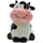 Dekohelden24 Sparfigur, Spartier, Spardose, Sparbüchse, Kinderspardose, Sparfigur, Sparschwein als Kuh, Sparkuh, Sparschwein, Dekokuh mit Sparfunktion aus Keramik in schwarz-weiß, L/B/H 11 x 12 x 16 cm.