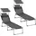 Songmics Sonnenliege 193 x 53 x 29 cm Dunkelgrau
