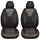 BREMER SITZBEZÜGE Maß Auto Schonbezüge kompatibel mit Ford Tourneo Transit Connect 2 Fahrer & Beifahrer Set ab 2013-2018 / Auto Schonbezug Velour Kunstleder Set 2er Pack in Schwarz/Weiße Naht (PS808)