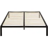 i-flair 160x200 cm Metallbett i-Base, minimalistisches Bettgestell, Futonbett und Gästebett mit Stauraum, Saugroboter und Unterbettbewahrung Freundlich