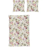 IRISETTE Glamour 8885 Floral Weiß 135 x 200 cm + 80 x 80 cm
