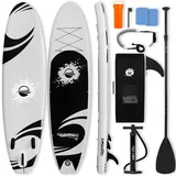 SereneLife SUP Board Set Aufblasbar 320 x 80 x 15 cm grau|schwarz