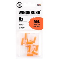 WINGBRUSH Interdentalbürste Refill Set M/L ISO 3 Orange konisch