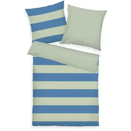Tom Tailor BOLD STRIPES Grün/Blau 135 x 200 cm + 80 x 80 cm