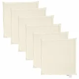 vidaXL Garten-Sitzkissen 6 Stk. Creme 45x45x2 cm Quadratisch