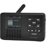 Reflexion TRA560DAB tragbares Kurbel-Radio, DAB-Radio mit Taschenlampe und Solar-Ladefunktion (DAB+, DAB, Bluetooth, Dynamo, Solar, USB, Micro SD) schwarz