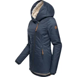 Ragwear Damen, warme wasserdichte Winterjacke mit Ziernähten und kuscheliger Kapuze Gordon Intl Navy22 Gr. XS - XS
