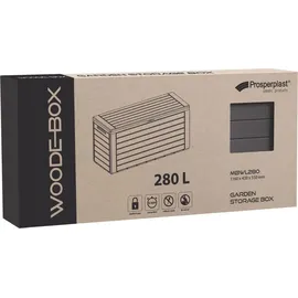 Prosperplast Boardebox Gartenbox Kissenbox Gartentruhe Verschließbar 290 Liter Anthrazit - Grau