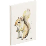 Pagna Notizbuch Eichhörnchen DIN A5 punktkariert, beige Hardcover 128 Seiten, 1 St.