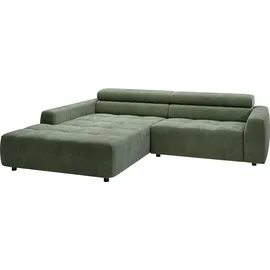 Candy Eckcouch Polyester 3-Sitzer Grün