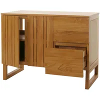 MCW Teak-Waschbeckenunterschrank MCW-M72, Waschtisch Schrank, hochwertiges B-Grade-Teak (Kernholz, 20-30