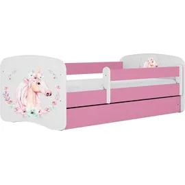 raumhirsch furniture Kinderbett mit Motiv Pferd 80 x 180 cm Holzwerkstoff rosa